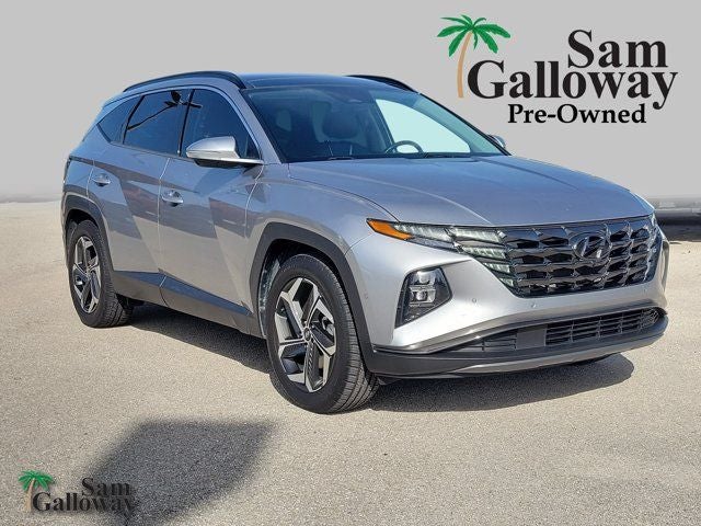 2022 Hyundai Tucson Limited in Shimmering Silver — front three-quarter view