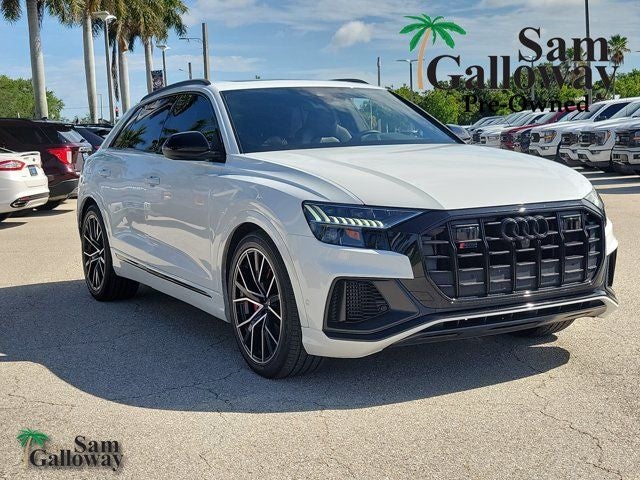 2023 Audi SQ8 4.0T Premium Plus quattro in White — front three-quarter view