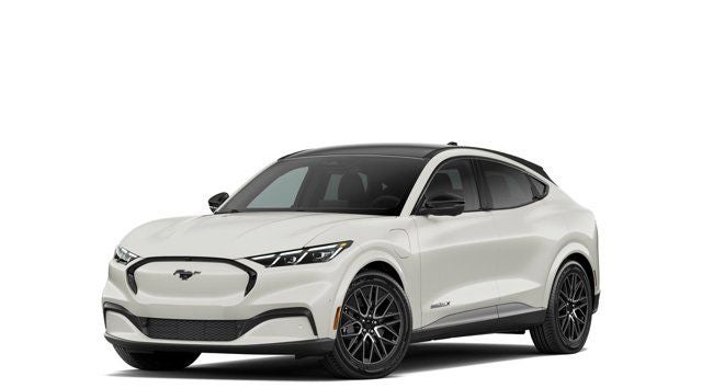2026 Ford Mustang Mach-E Premium in White Metallic — front three-quarter view